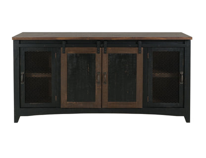 Pueblo - TV Stand / Console / Wall Unit - Black / Medium Brown