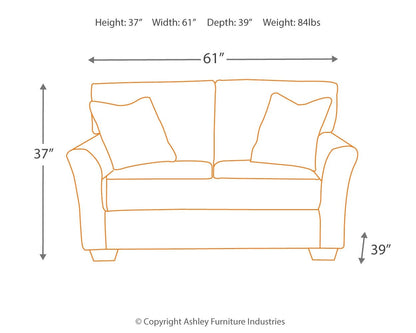 Tibbee - Slate - Loveseat