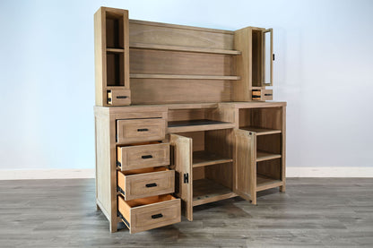Wall Bar With Hutch - Wheat