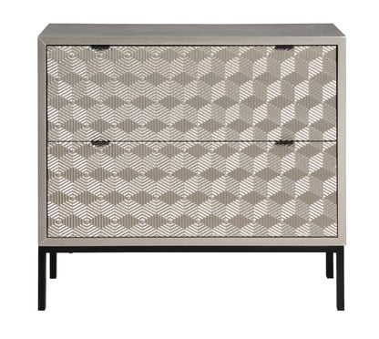 Tamara - Two Drawer Chest - Prism Gold / Black