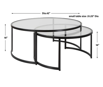 Rhea - Nesting Coffee Tables (Set of 2) - Black