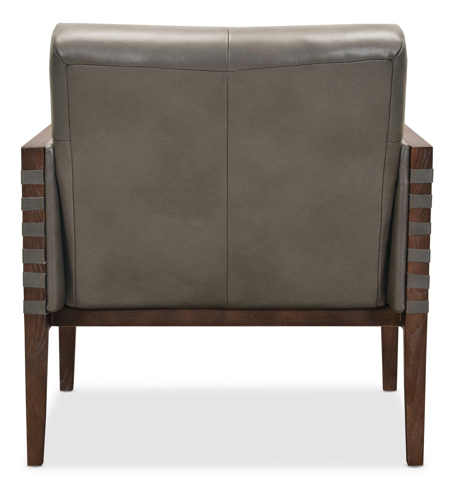 CC - Carverdale Leather Club Chair With Wood Frame