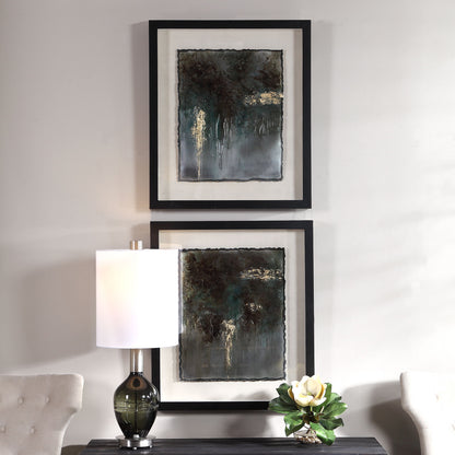 Rustic Patina - Framed Prints (Set of 2) - Black