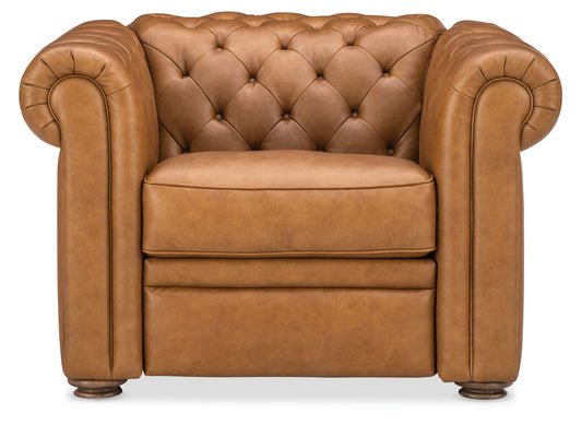 MS - Glover Power Recliner With Power Headrest - Brown