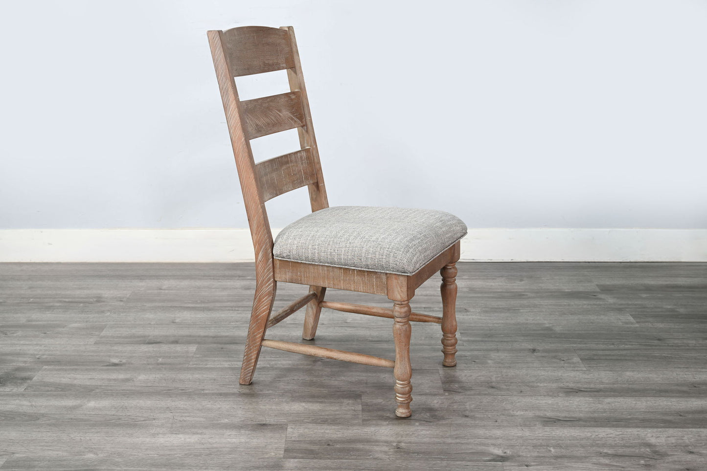 Sierra - Rustic Ladder Back Dining Chair With Cushion Seat (Set of 2) - Amber