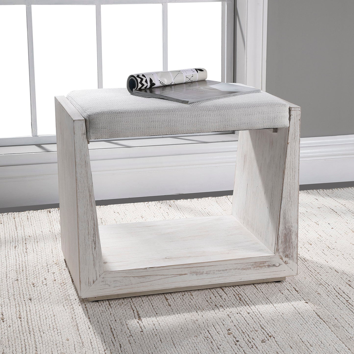 Cabana - Small Bench - White