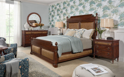 Charleston - King Panel Bed - Dark Brown