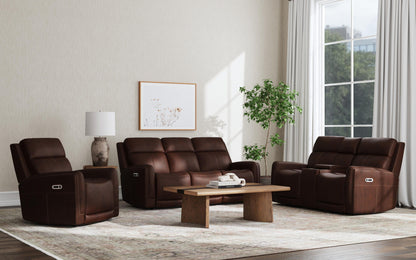 Alister - Power Gliding Loveseat With Console, Power Headrests & Lumbar