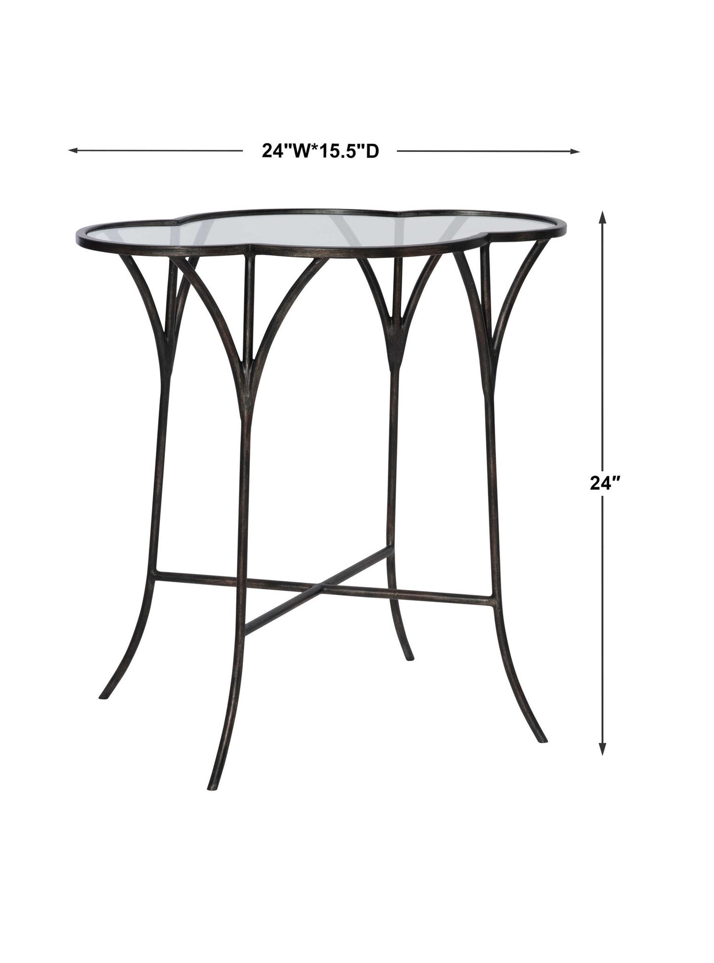 Adhira - Glass Accent Table - Black