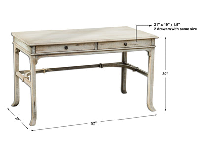 Bridgely - Aged Writing Desk - Beige