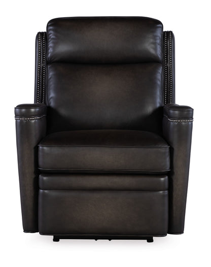 MS - Hamilton Power Recliner With Power Headrest - Dark Brown