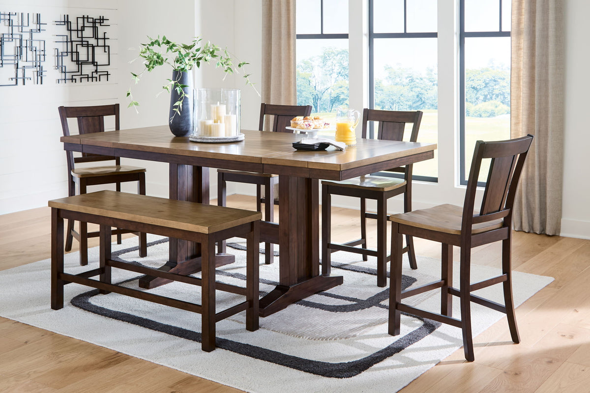 Rylandeen - Counter Height Extension Dining Table Set