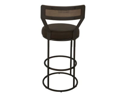 Xel-Ha - 30" Upholstered Barstool - Dark Chocolate