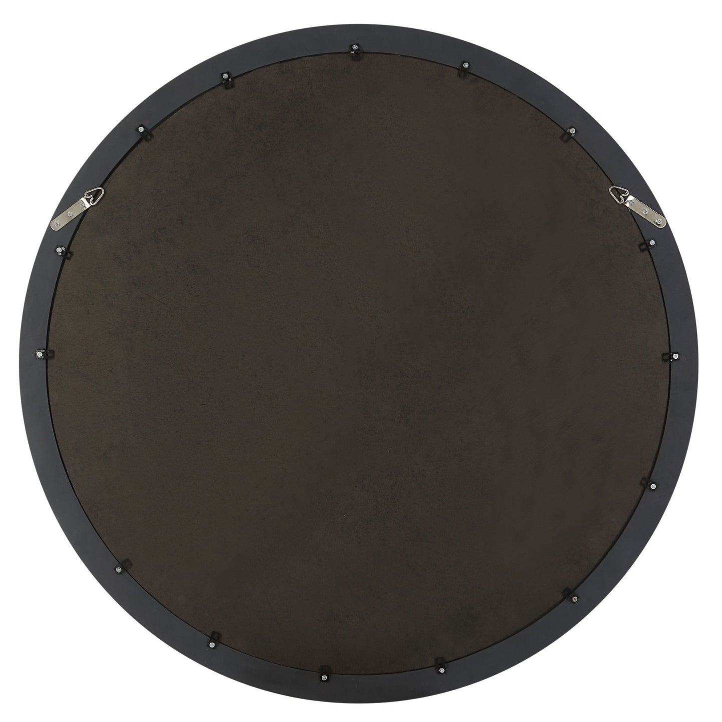 Scalloped - Edge Round Mirror - Black