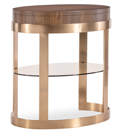 Eleana - Oval Nightstand - Medium Wood