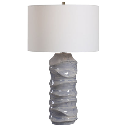 Waves - Table Lamp - Blue & White