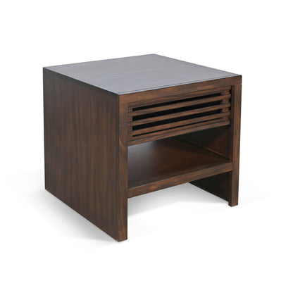 End Table With Drawer - Coffee Bean