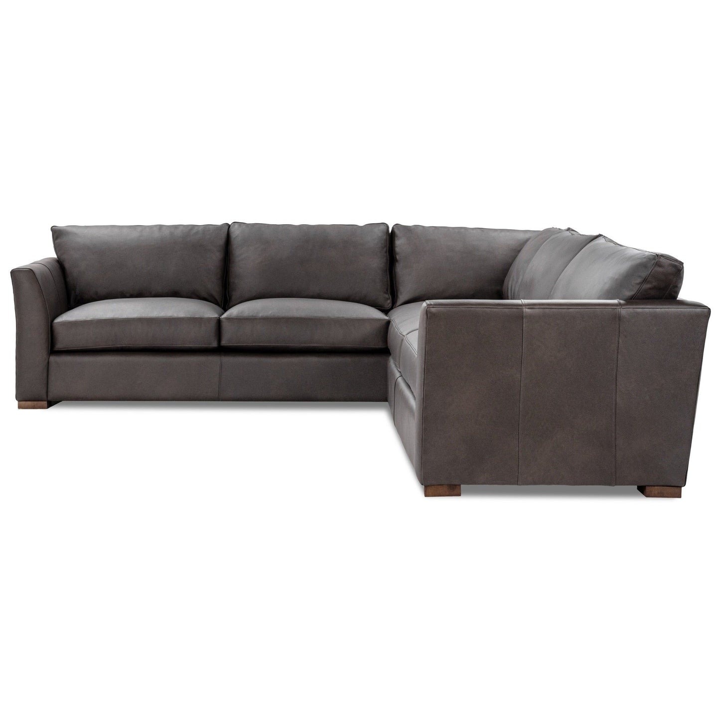 Bryson - Top Grain Leather 3 Piece Sectional - Lush-Chocolate