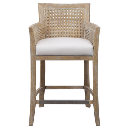 Encore - Counter Stool, Natural - White & Light Brown