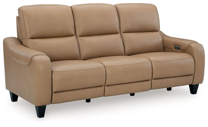 Mosswell - Power Reclining Sofa With Adj Headrest - Toffee