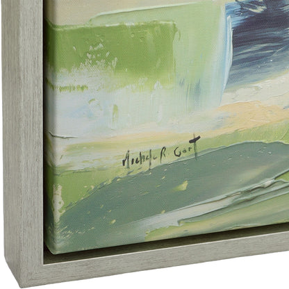 For His Glory - Framed Landscape Art - Light Blue