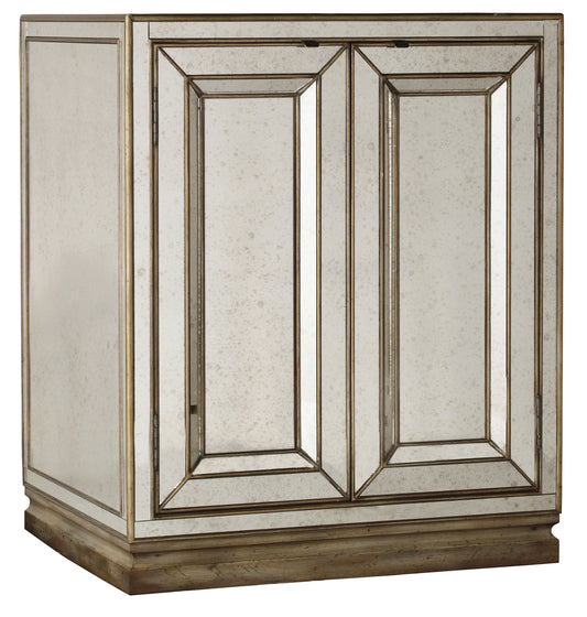 Sanctuary - 2-Door Mirrored Nightstand - Visage