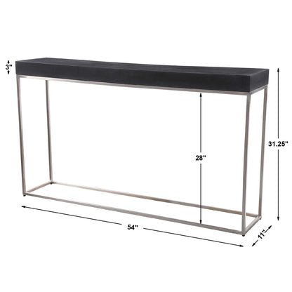 Jase - Concrete Console Table - Black