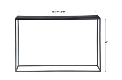 Coreene - Industrial Console Table - Black