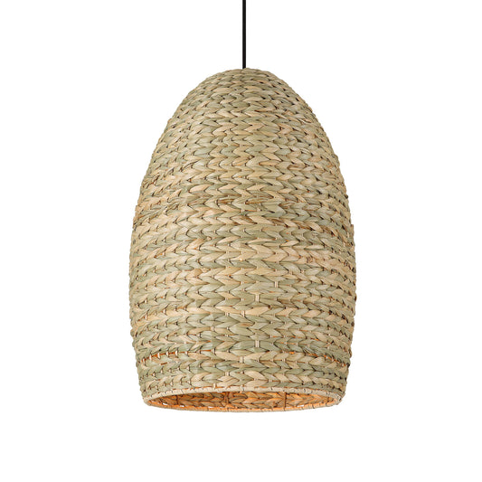 Cardamom - 1 Light Woven Rope Pendant - Beige