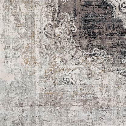 Poneto - Traditional 7.5 X 11 Rug - Pearl Silver