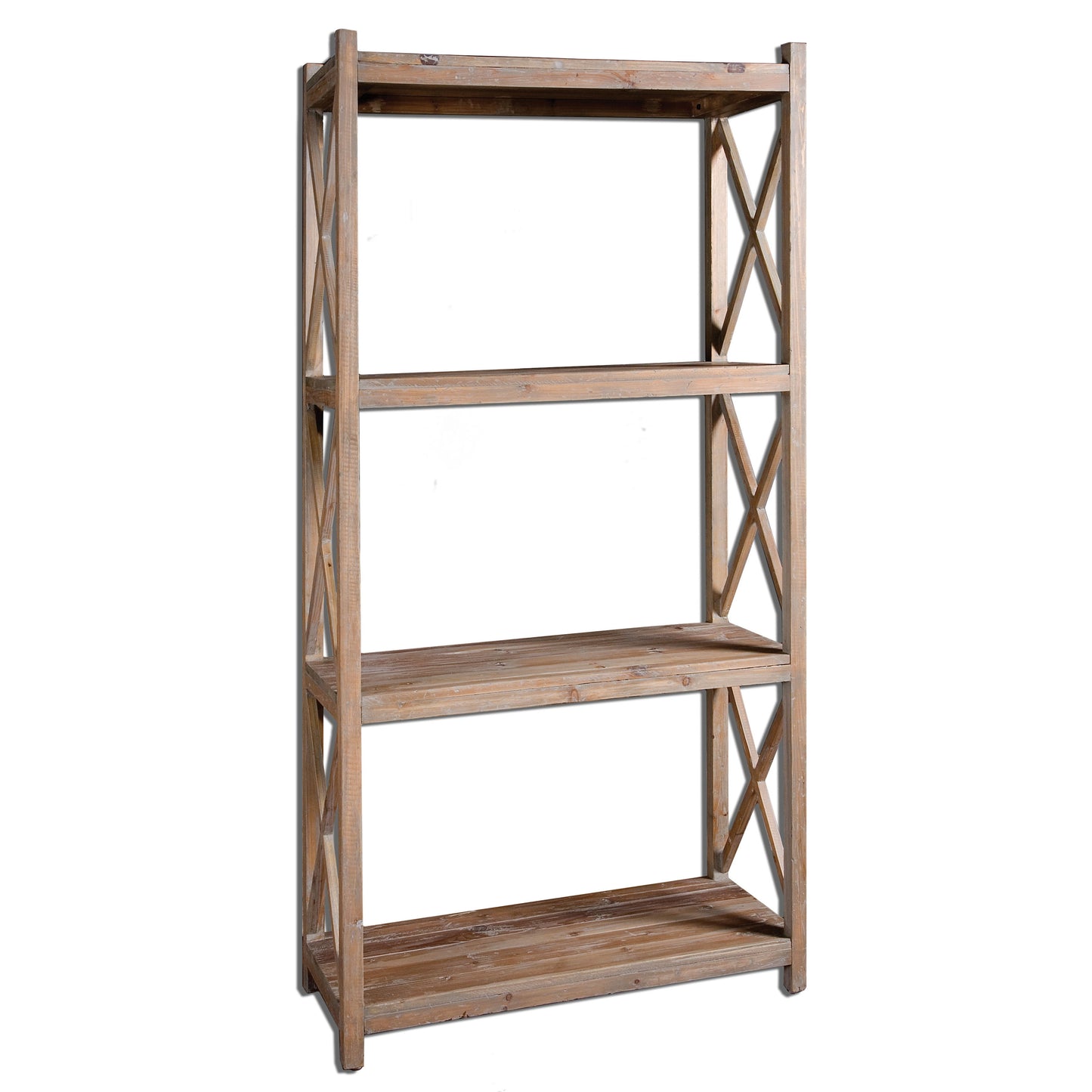 Stratford - Reclaimed Wood Etagere - Light Brown