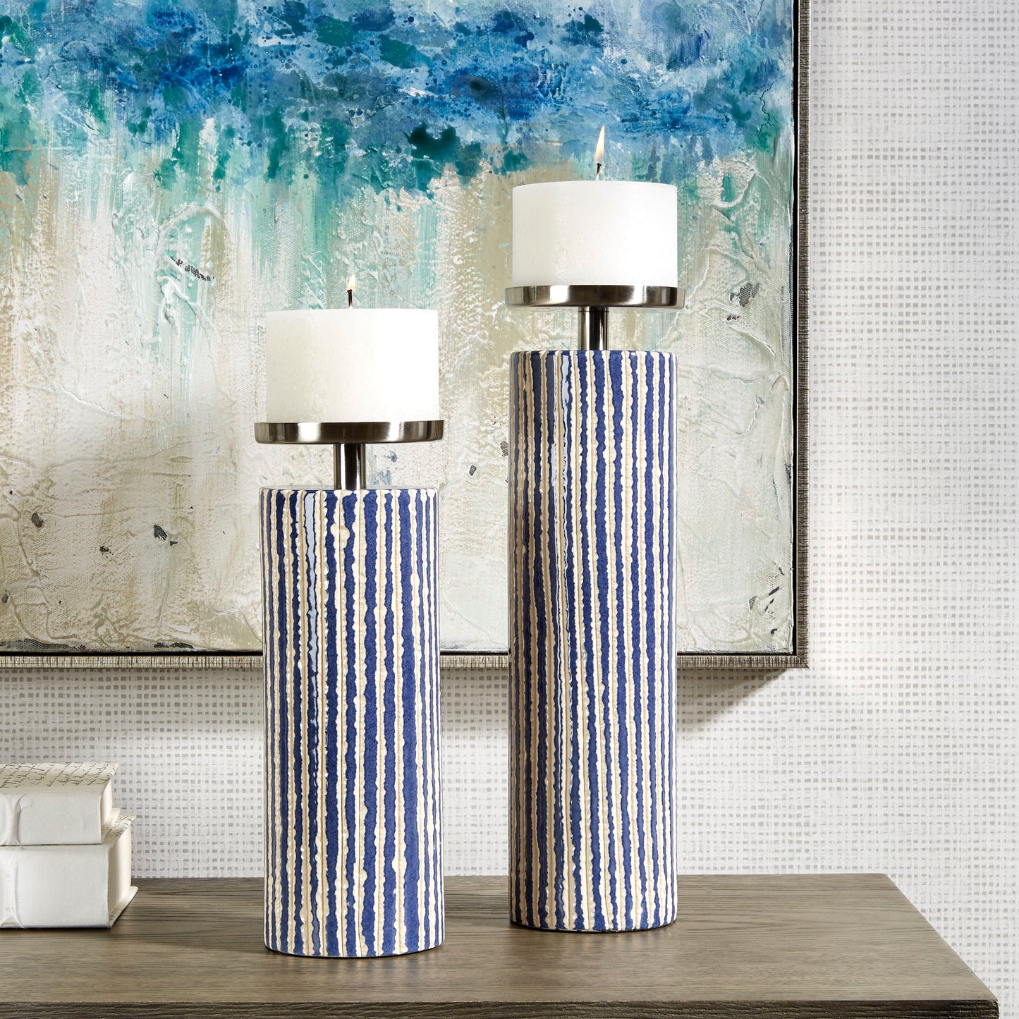 Havana - Candleholders (Set of 2) - Blue