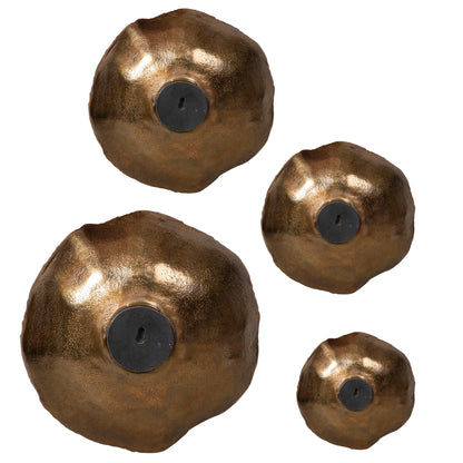 Lucky - Coins Wall Bowls (Set of 4) - Brass