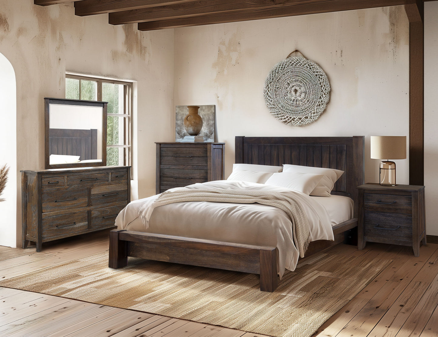 San Luis - Mirror - Deep Brown / Warm Gray Finish