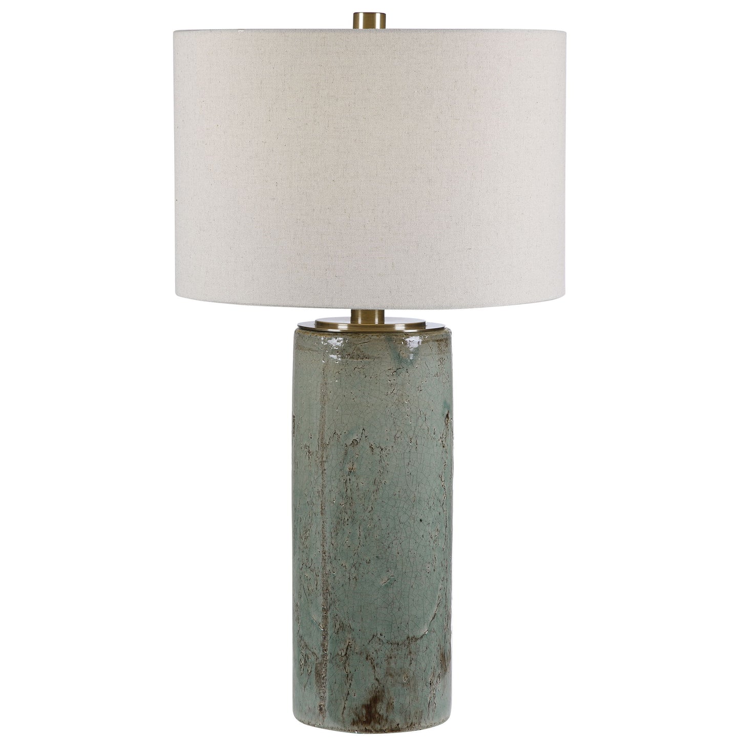 Callais - Crackled Table Lamp - Aqua