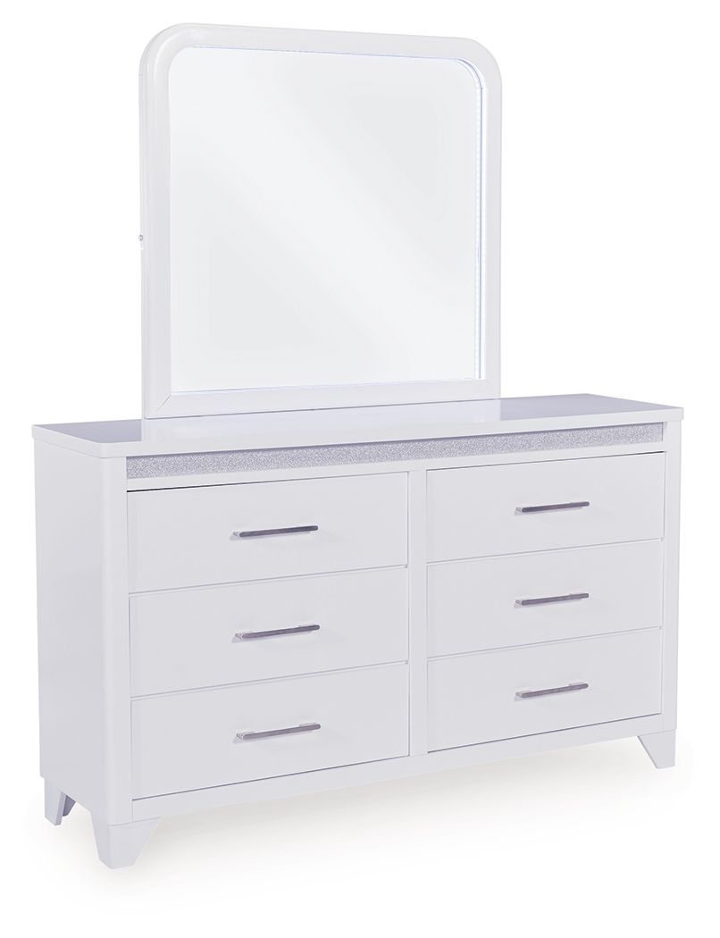 Jarlee - Dresser And Mirror - White