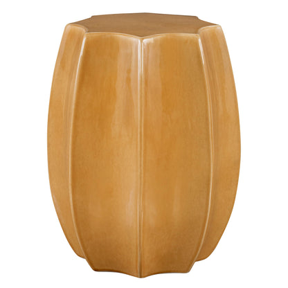 Sunrise - Amber Gloss Scalloped Garden Stool