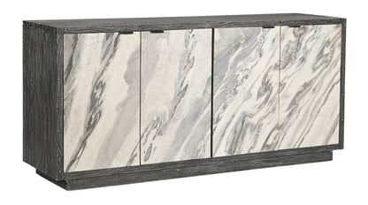 Sculpter - Four Door Credenza - Grays / White