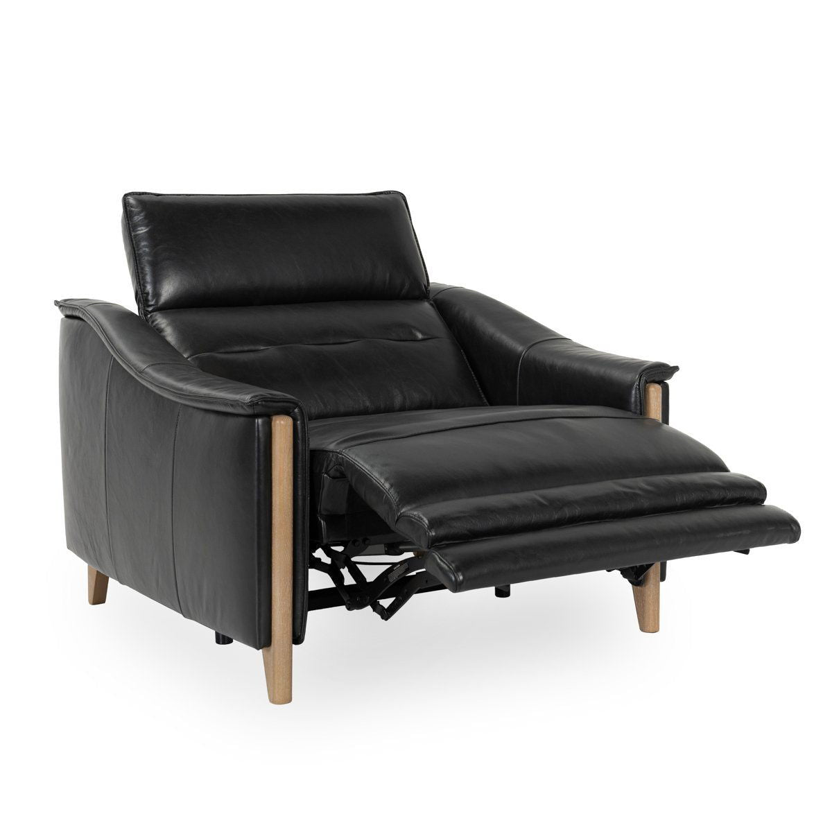 Cullman - Leather Power Recliner Accent Chair - Black