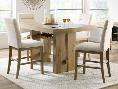 Lasinger - 5 Pc. - Counter Height Dining Table And 4 Barstools - Light Brown