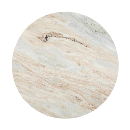 Amberly - Marble Round Coffee Table - Rusty Gray