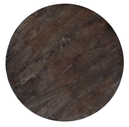 Commerce And Market - Carved Round Cocktail Table - Dark Brown