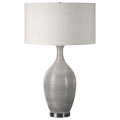 Dinah - Textured Table Lamp - Gray