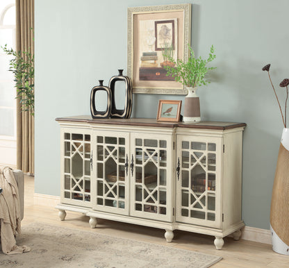 Millie - Four Door Credenza - Mills Textured Ivory