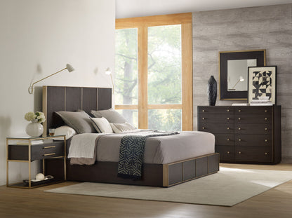 Curata - 1-Drawer Nightstand - Dark Brown