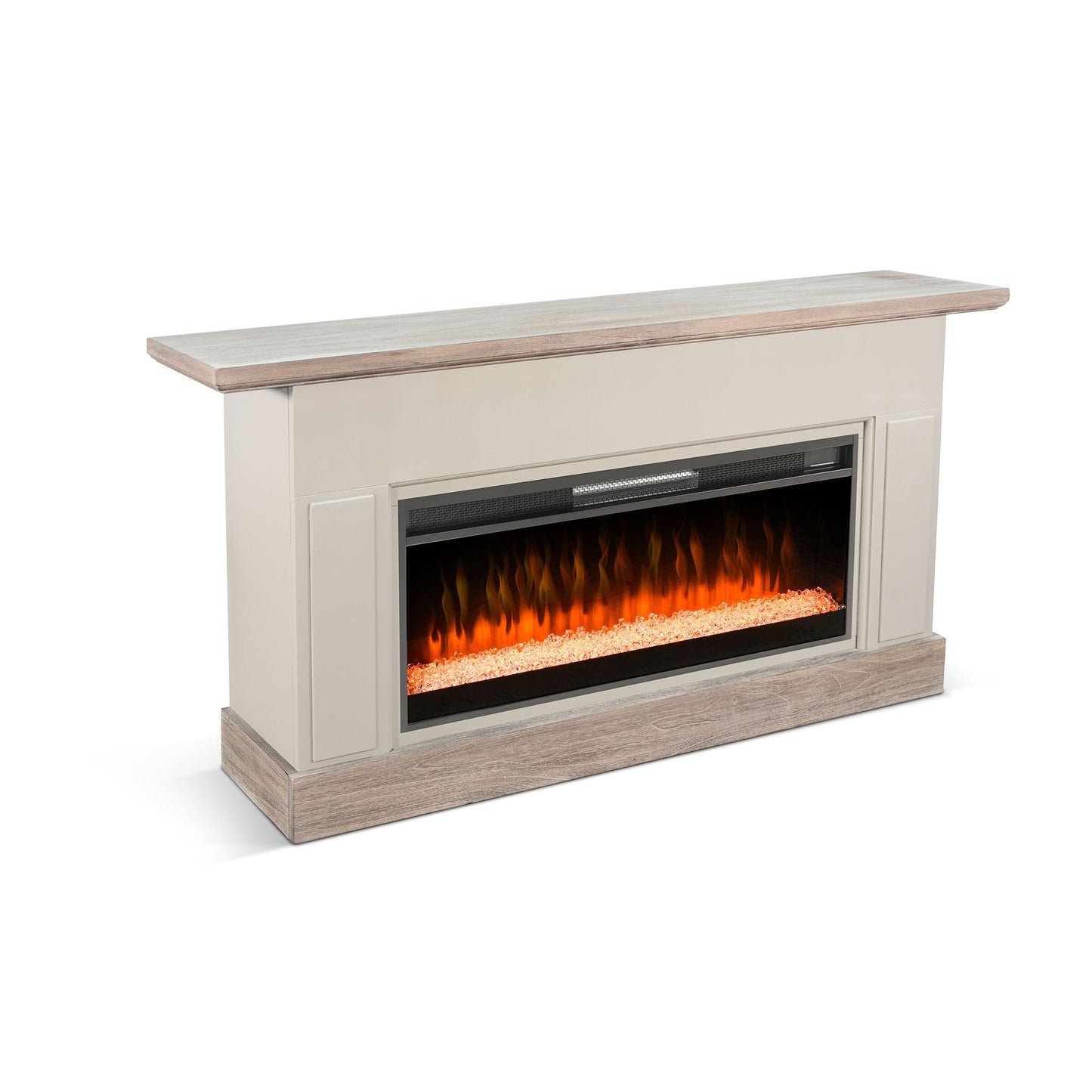 Fireplace Mantle Only - 42" Fireplace Insert Required - Beige