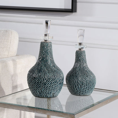 Almera - Bottles (Set of 2) - Dark Teal