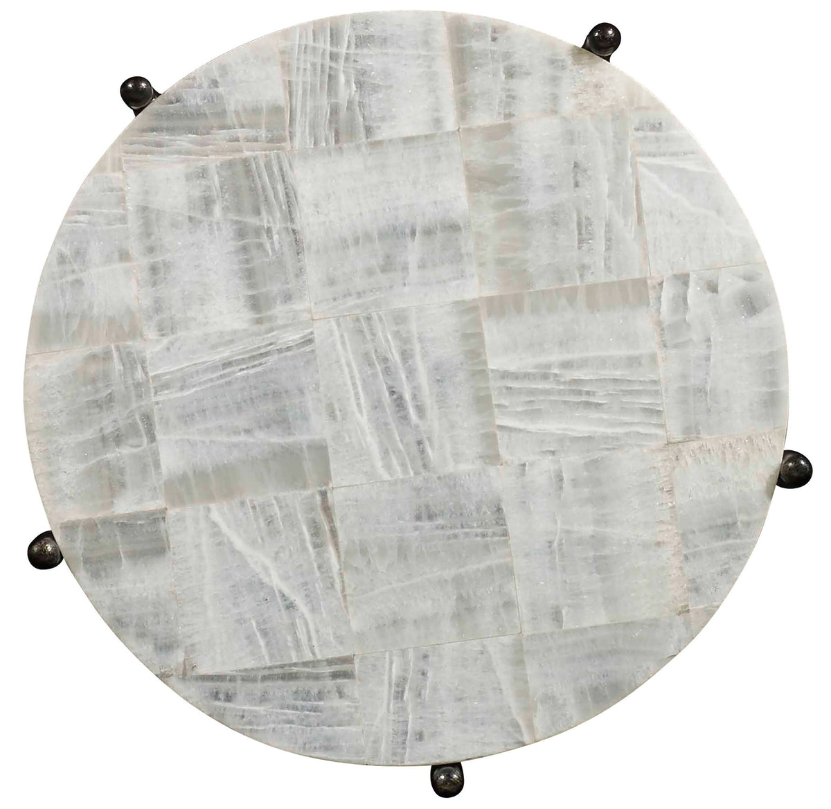 Melange - Blythe Accent Table - Black / Beige