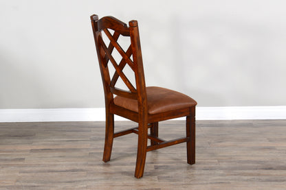 Santa Fe - 41" Double Crossback Chair - Dark Brown