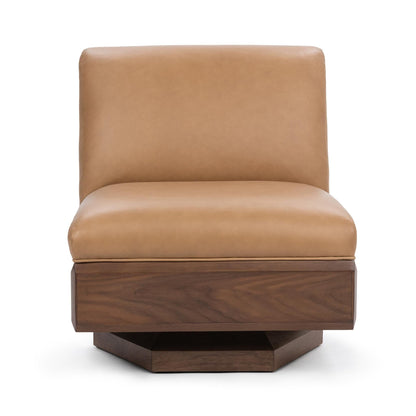 Myla - Swivel Accent Chair - Light Brown